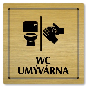 WC, umývárna, 148x148mm, zlatá, Utah